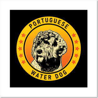 Portuguese Water Dog Portrait Posters and Art